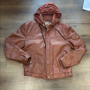 Chess King Vintage leather Men's Brown Jacket ! Size 44